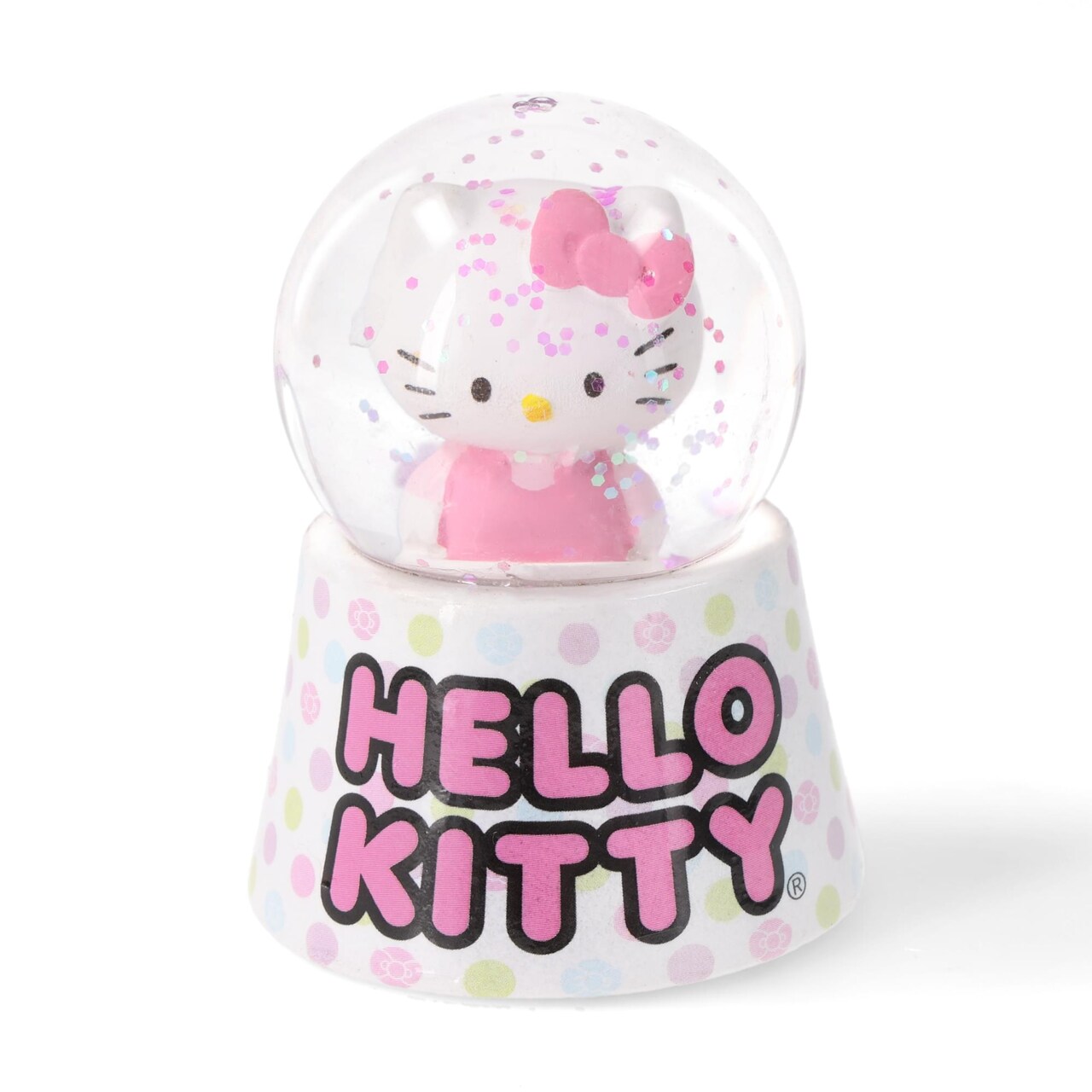 Sanrio Hello Kitty Polka Dots Mini Light-Up Snow Globe | 3 Inches Tall